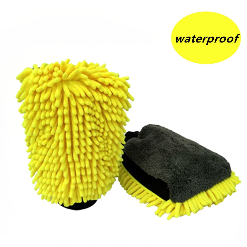 LUNKUIVY 6 Pcs Car Wash Mitts Microfiber Car Wash Gloves Non-Scratch Super  Absorbent Microfiber Car Wash Sponge Cloth for Cars, Boats, Motorcycles and