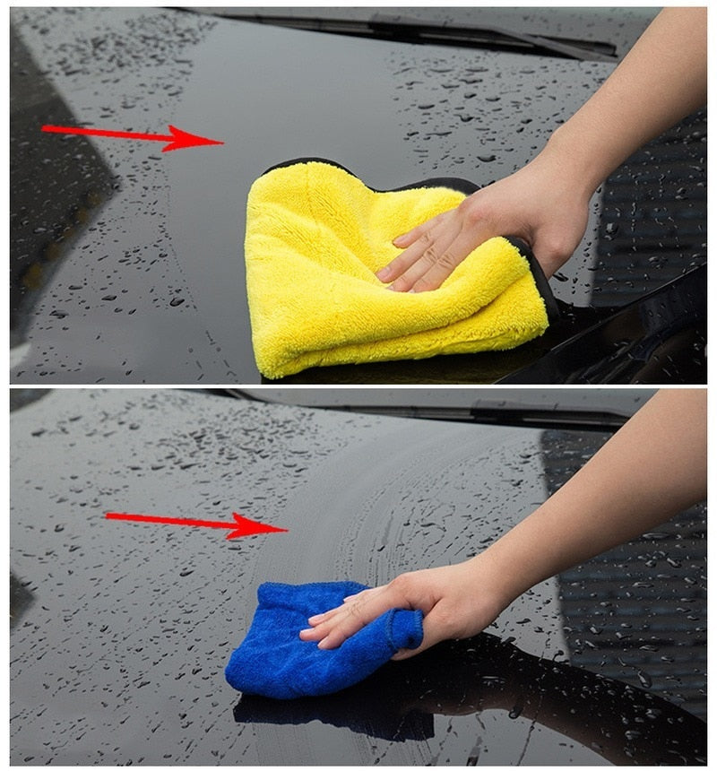 Microfiber Auto Wash Towel Car Cleaning Drying Cloth Hemming Car Care Cloth  Detailing Car Wash Towel 30x30/30x40/30x60/60x160cm Johx